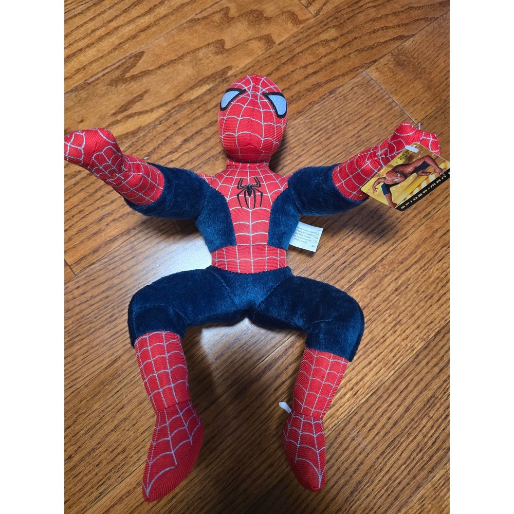 Marvel Spider-Man 2 Movie Plush 2004 Toy Biz Red Blue Collectible Figure NWT